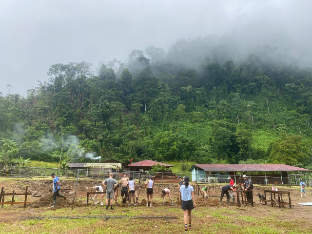 Costa Rica_worksite with mountains in background