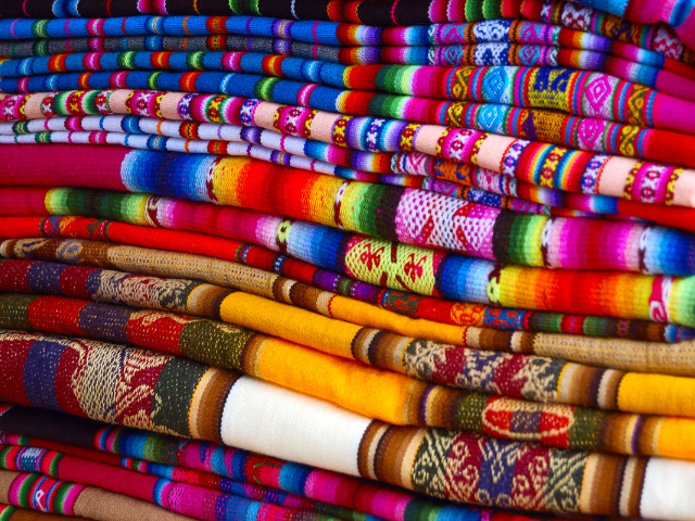 Ecuador_colorful market fabric