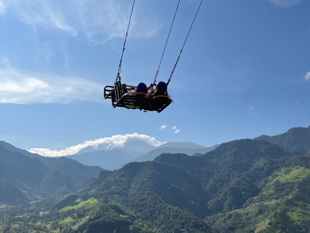 Ecuador_studetn swing in cloud forest