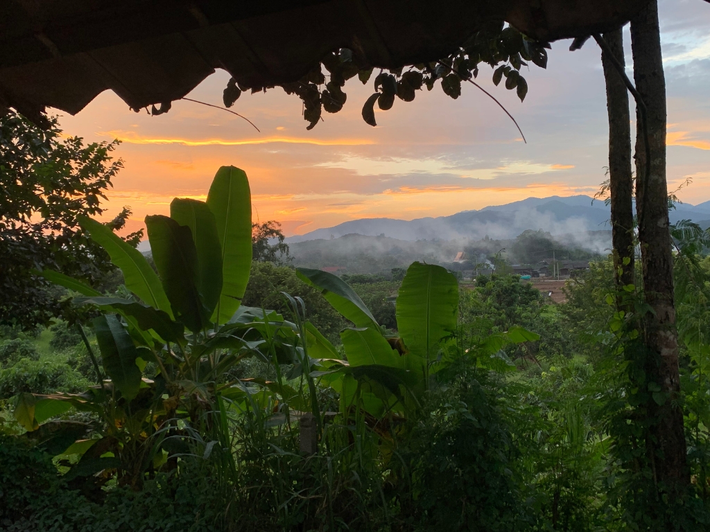 Sunset view from the Eagle Lodge in Chiang Ma