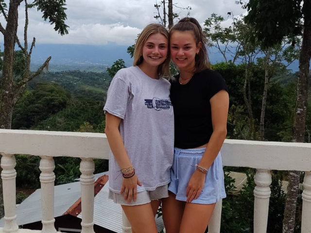 friends outside in rainforest