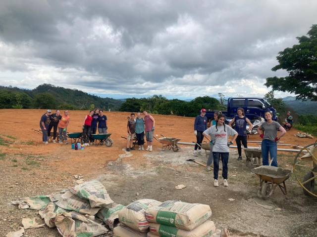 working in the community on project