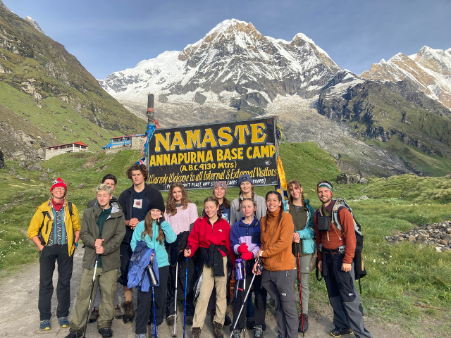 namaste reaching basecamp