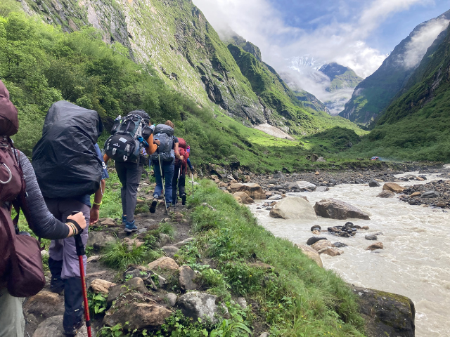 trekking through the valleys and himalayas