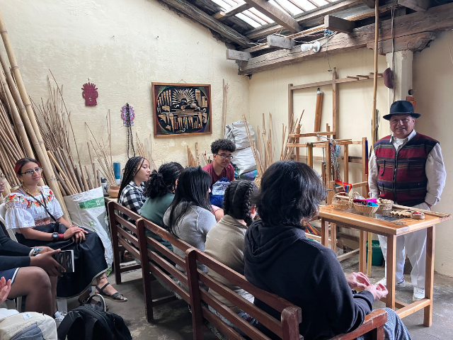 learning about weaving