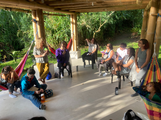 sitting in community with one another