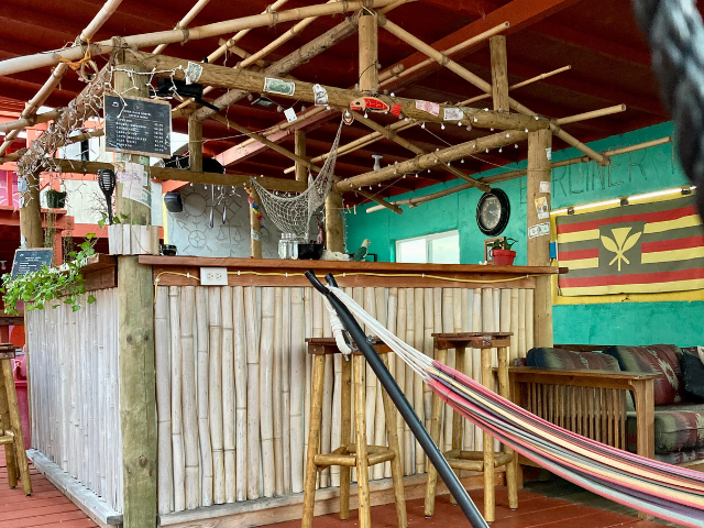 hostel inside bar area