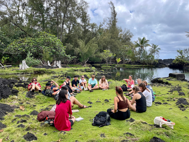 group circle outdoors