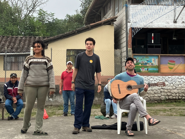 performing and playing games during the final goodbye ceremony