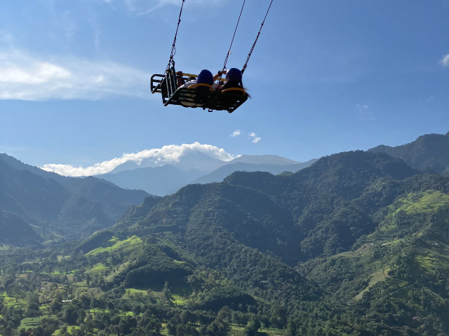 giant swing over mountaintops