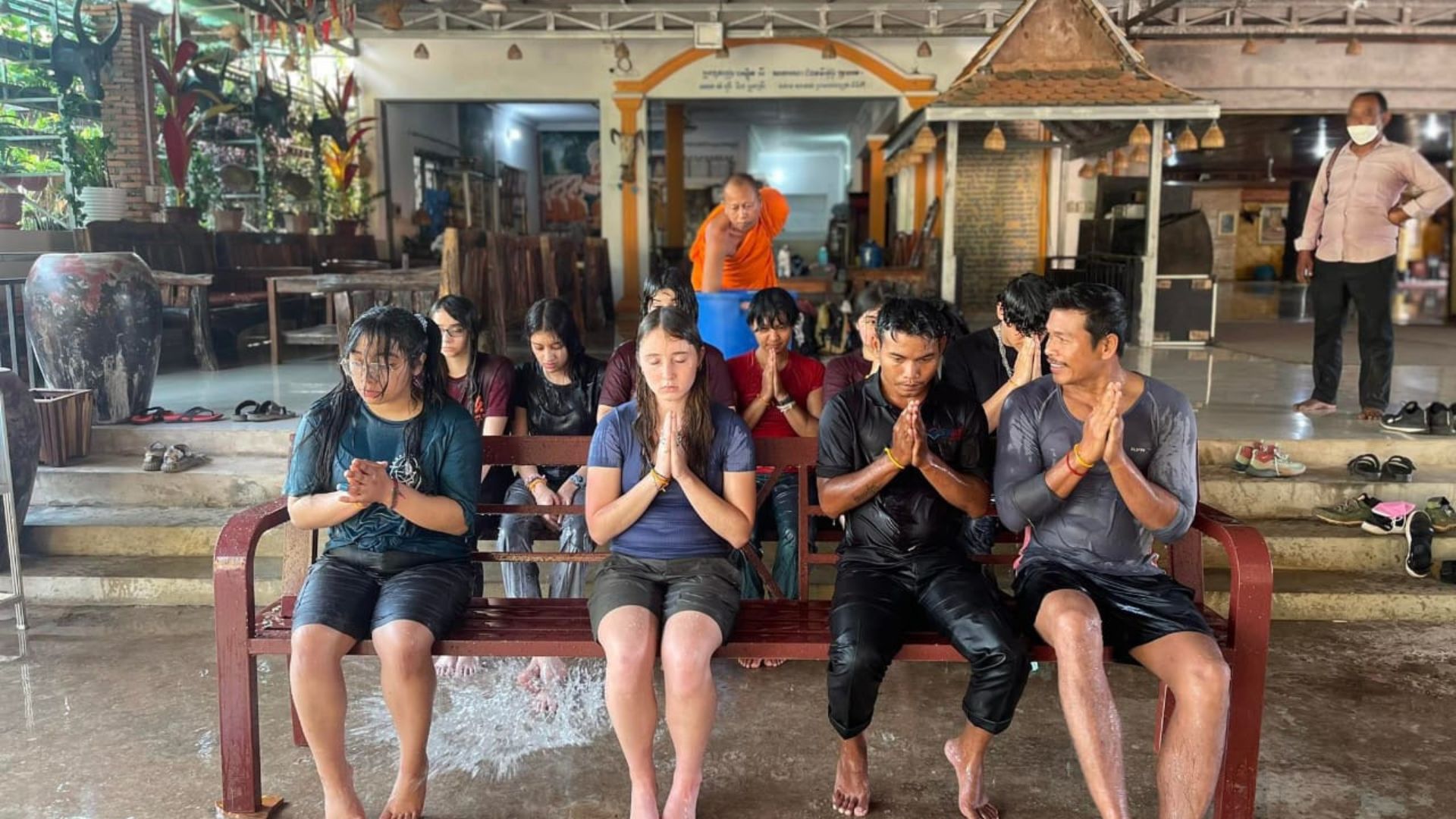 praying with water, prayer hands